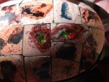 360 CTS Black Obsidian Turtle with a Mosaic shell of Cantera Fire Opal Inlay picture
