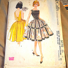 McCall's Easy-Rule 5770 Vintage Original Women’s Dress Sewing Pattern Sz 12 picture