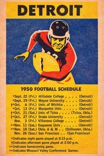 ๐๏ธ 1950 Detroit Football Schedule Poster 12x18โ Premium Matte Paper ๐ picture
