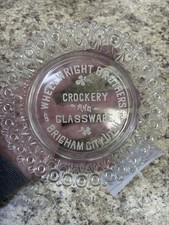 Antique Glass 1900 135+ Yr. Wheelwright Brothers Crockett And Glassware Plate picture