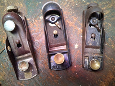 3 Stanley Block Planes - No. 220 - Maroon Color & No. 9-1/4 & No. 110 - Vintage picture