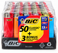 BIC Classic Lighters 50 Pack + 3 Bonus Special Edition 53 Total Assorted Colors picture