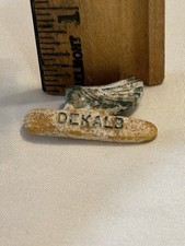 DeKalb Advertising Pinback Badge Wing Charm Design Approx. 1 Inch picture