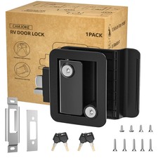 RV Door Lock, Camper Door Lock for RV Trailer, 1 Pack, 4 Keys picture