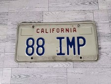 Vintage 1990's California License Plate 