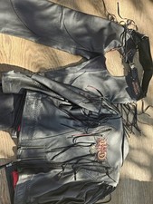 Harley Davidson Women's Leather Biker Road Jacket Sz XL W Matching Chaps Lg. picture