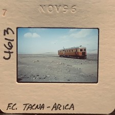 35mm Slide 1996 Peru Chile Tacna Arica Railway Train Desert Travel Photo picture
