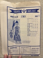 Rare Vintage Mode Royale 2383 Misses Womens Tailored Dress Pattern Size 12 picture