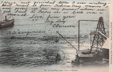 USS Virginian Clarence Goodhue WWI Hero Hiloh Navy Base Hawaii Vtg Postcard 36A picture