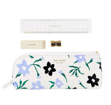 NEW Kate Spade New York Pencil Case, Graceful Floral White picture