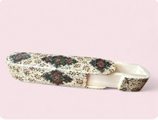 *RARE* Vintage Persian Solid Bone Qalamdan Hand Painted Pencil/pen Case picture