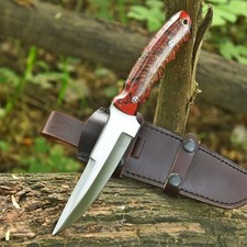 Handmade D2 Custom Red Pine CONE Large Hunting Skinner Camping Sport EDC Knife picture