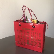Vintage 1991 SAKS FIFTH AVENUE Red Shopping Bag Christmas Ornament Kurt Adler picture
