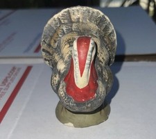 Vintage Paper Mache Turkey Figurine Thanksgiving Decor picture
