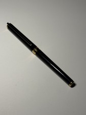 Vintage S. T. Dupont, Laque De Chine, Paris, 18k Nib Black & Gold Fountain Pen picture