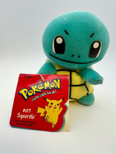 Vintage 1998 Pokemon Squirtle #07 Hasbro Plush w Hang Tag picture