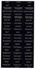 Vintage Kenner Star Wars Collector Case Name Sticker Sheet 439-010-000 picture