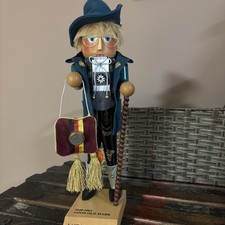 Steinbach Nutcracker GoodOld Mark Last German Coin 1998 Deutsche Mark blue coat picture