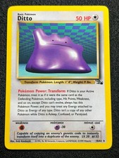 Ditto 18/62 Pokemon Card 1999 Fossil Set Vintage Non Holo Rare WOTC VLP picture