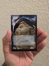 2026 Topps Chrome Star Wars ROTTA THE HUTT JEREMY ALLEN WHTLE Auto Black /10 picture
