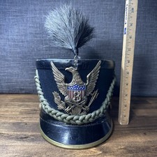 Rare Antique US Military Militia Shako Dress Hat 3rd Regiment Eagle Plume Helmet picture