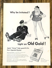 Old Gold Tobacco Cigarettes Latakia Leaf WWII Vintage Print Ad 1945 #0383 picture