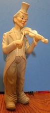 Vintage Porcelain TALL Clown with Violin -1985 -Arnart Imports -Taiwan-Excellent picture