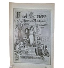 Antique Ephemera Conzert Official Program Los Angeles California 1910 EUC picture