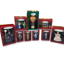 Hallmark Wizard of Oz Keepsake Ornament Lot of 9 Vintage Collector Set Unique picture