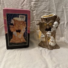 Vintage 1986 Casper Friendly Ghost Spooky Tree Ceramic Candle Holder With Box picture