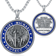 925 Sterling Silver St Michael/St Christopher/St Benedict/St Florian/St Jude/St  picture