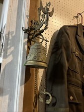 Antique French, Monastery, Church Bell, Latin Inscription, Solid Brass picture