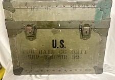 WW2, Korean , Army Officer Chest, Trunk, Enamel Dishes & Flatware picture