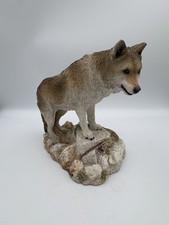 Vintage 1992 Living Stone Wolf Lookout Figurine Sculpture Statue picture