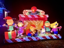 Gemmy 11.5ft Long Peanuts Scene Christmas Inflatable picture