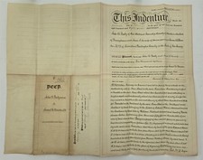 1887 antique JOHN D BALTZ west whiteland pa DEED SAMUEL L THORNTON moorestown nj picture