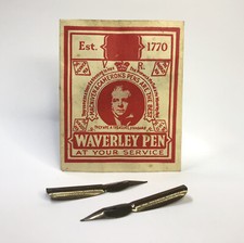 Vintage MacNiven & Cameron WAVERLEY Pen Nibs RARE PROMOTIONAL PACKET of TWO picture