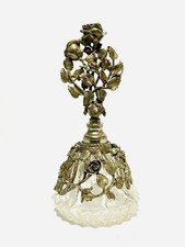 Vintage MCM Matson Ormolu Rose Pattern Refillable Glass Perfume Bottle  picture