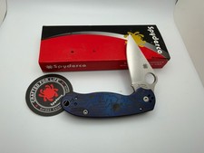 Spyderco Paramilitary 3 Folding Knife Titanium Circuit Board Engraved Scales picture