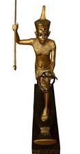 Tutankhamun Statue on Boat - Egyptian Pharaonic Art Sculpture picture