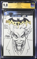 Batman #0 JOKER Signed & Sketched Legendary Artist GEORGE PEREZ CGC 9.8 JSA picture