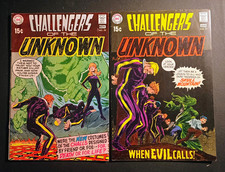Challengers of the Unknown #70,71  VG/F 1969 Silver Age DC Denny O'Neil  picture