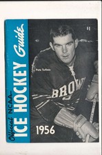 1956 official Collegiate Ice Hockey Guide Pete Tutless Brown h1 picture