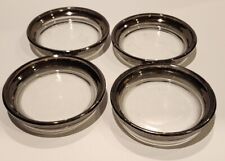 MCM Glass Coasters - Silver Band -Dorothy Thorpe picture