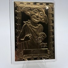 Dobby the Elf Harry Potter Danbury Mint Sealed 22kt Gold Card Toby Jones picture