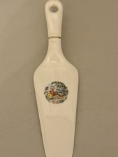 Vintage Harker Pottery Ceramic Pie Cake Server Spatula Courting Couple 22kt picture