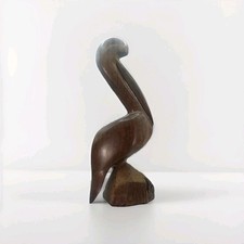 Vintage Hand Carved Wooden Pelican Made of Iron Wood, 11