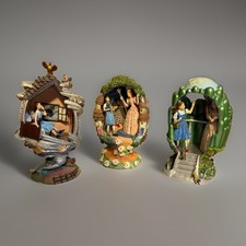 Lot of 3 Franklin Mint Wizard of Oz Collectible Eggs 1998 1999 Limited Edition picture