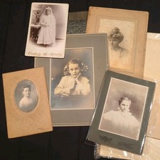 LOT of 12 Antique Photos 1800s 1900s CABINET CARDS Cute Child Teenage Girl Boy picture