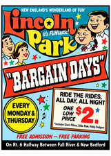 Vintage Lincoln Amusement Park Ad Magnet – North Dartmouth Massachusetts picture